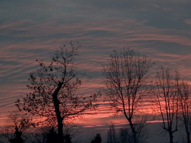 basiliano, nuvole al tramonto