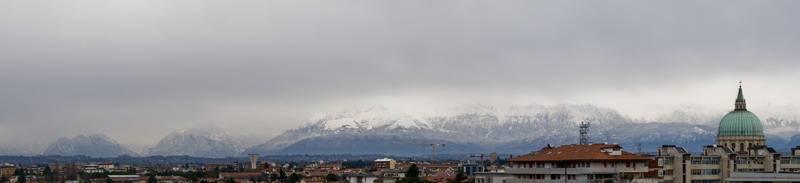 udine, snow panorama